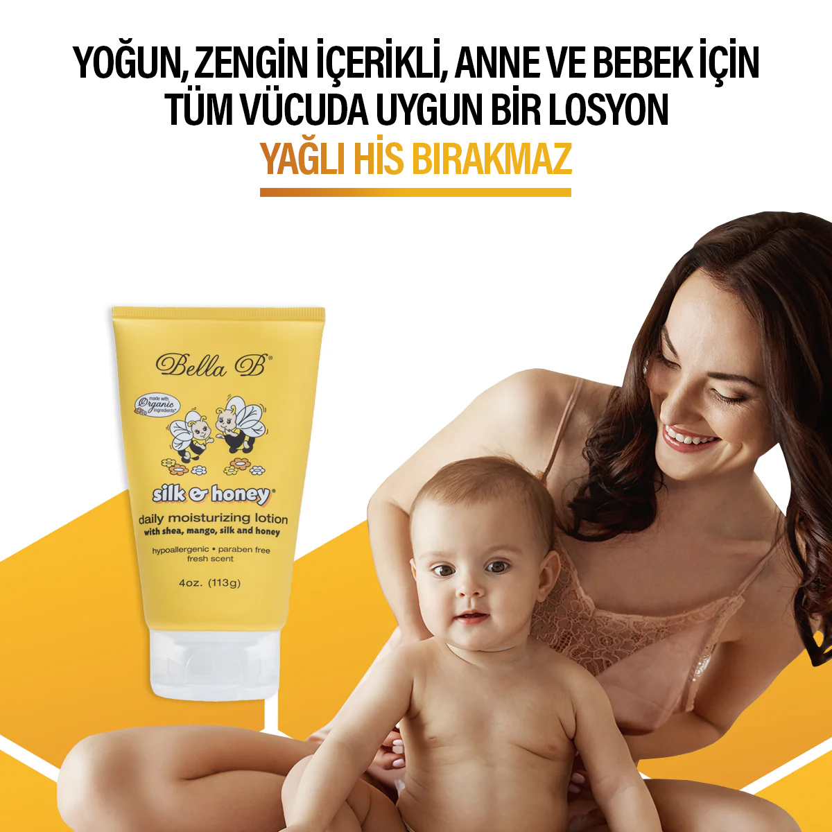 Silk & Honey – Anne ve Bebek İçin Doğal Nemlendirici Losyon